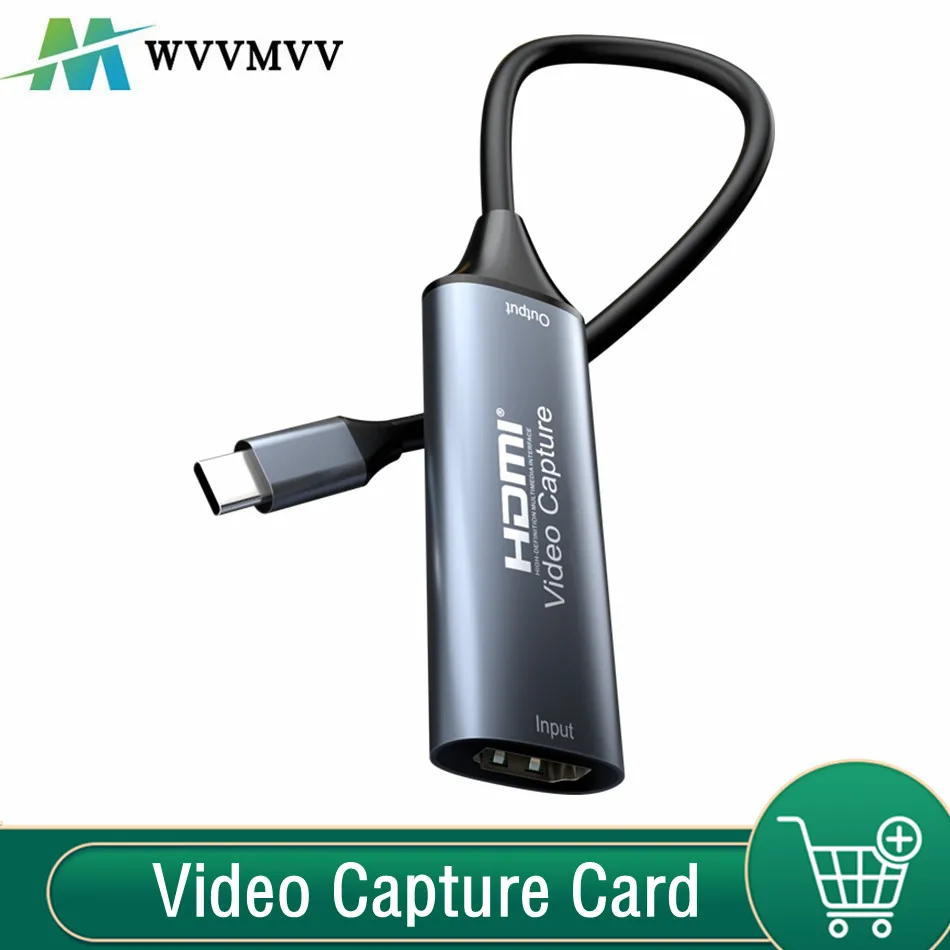 HDMI zu USB 2,0 USB 3,0 USB-C Video Grabber Box 4k 30Hz HDMI Video Capture Karte für MacBook PS4 PC-Spiel DVD-Kamera-Aufnahme Image