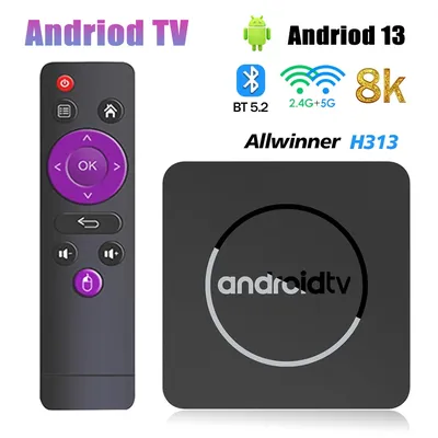 Android13 Smart TV Box AllwinnerH313 Netflix Streaming Bluetooth Media Player 2GB16GB Dual Wifi 4K