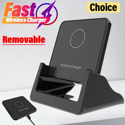 Wireless 30W Charger Pad Stand Desktop Ultra-thin Mobile Phone For iPhone 15 14 13 12 Samsung Xiaomi Fast Charging Dock Station