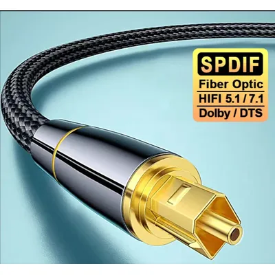 Optic Audio Cable Digital Optical Fiber Cable Toslink SPDIF Coaxial Cable for TV Box Amplifiers Player PS4/PS5 Soundbar Cable