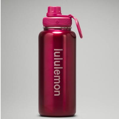 Lululemon Athletica Dining | Nwt Lululemon Back To Life Sports Bottle | Color: Pink/Red | Size: 32oz