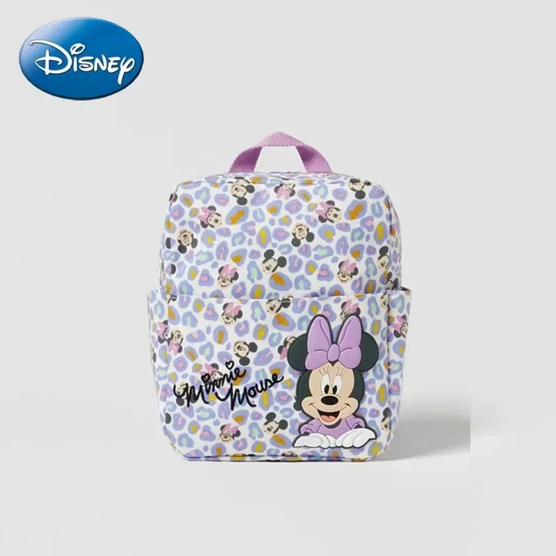 Sac à dos Disney Mickey et Minnie pour enfants, mignon, imprimé de dessin animé, grande capacité, rangement de livres, sac d'école pour bébés de la maternelle