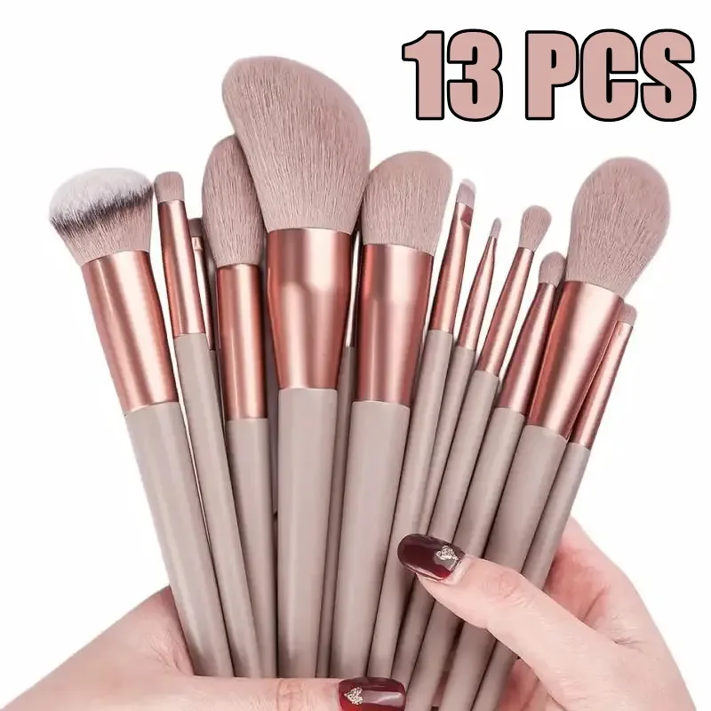 13 pezzi set di pennelli per trucco morbidi e soffici per cosmetici fondotinta fard in polvere ombretto Kabuki miscelazione pennello per trucco strumento di bellezza