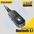 Essager 2 in1 Bluetooth 5.1 Ricevitore audio Trasmettitore Jack da 3,5 mm con microfono Adattatore wireless per musica stereo per PC TV Altoparlanti per auto