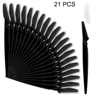 21pcs/pack Eyebrow Razor, Face Razor For Women, Dermaplaning Tool, Facial Hair Shavers With Precision Cover, Facial Hair Remover For Women Men