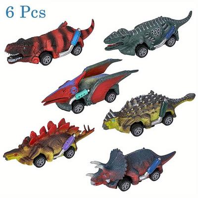 Dinosaur Toy Pull Back Cars, 6pcs Dinosaur Toys Pu...