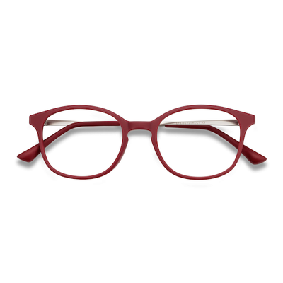 Unisex s rectangle Raspberry Plastic, Metal Prescription eyeglasses - Eyebuydirect s Villa