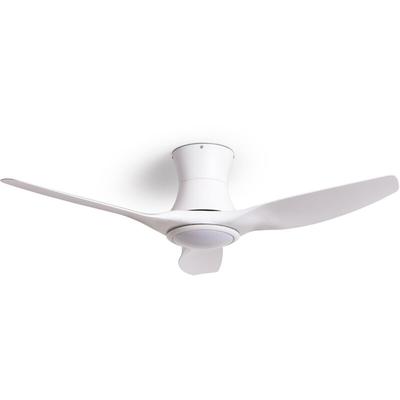 Techbrey - Deckenventilator Lautlos Salamina Weiss 132cm DC-Motor Weiß cct Mit Licht, Image