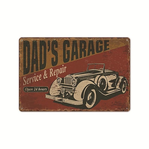 1 Stück Garagen-Metall-Blechschild, Auto-Vintage-Plakettendekor, Heimdekoration, Restaurant-Dekor, Bar-Dekor, Café-Dekor, Garagen-Dekor, Wanddekoration, wasserfest, staubdicht, 20 x 30 cm/8'' x 12'' Image