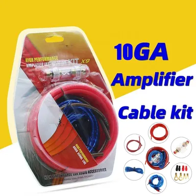 1200W Car Audio Speakers Wiring Kit 10GA Car Power Amplifier Wiring Kit 60 AMP Fuse Car Fuse