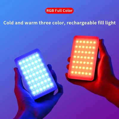 RGB Video Light Portable LED Camera Light Panel Full Color Rechargeable DSLR Lighting for Vlog
