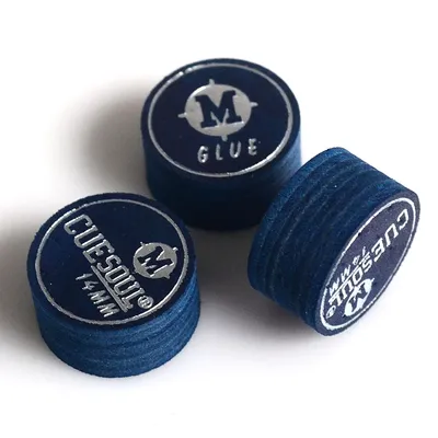 CUESOUL Pool Billiard Cue Tips 14 mm-S/M/H- Set of 3 Blue Cue Tip