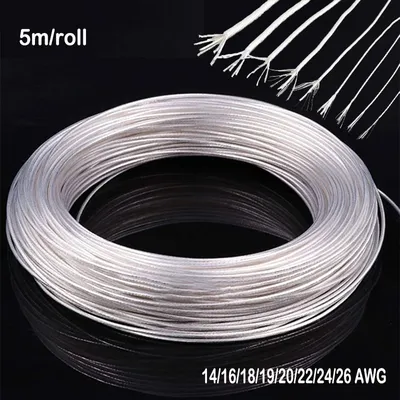 5m High Purity Silver Plated OCC Wire Copper Cable For Audio DIY Amplifier Headphone Speaker cable