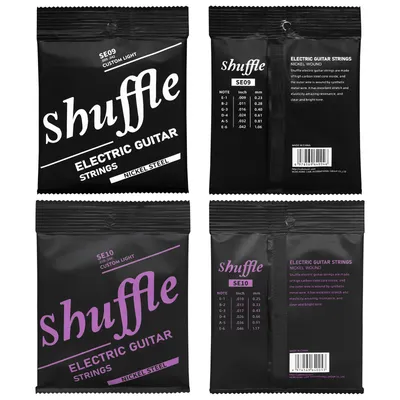 SHUFFLE Electric Guitar Strings Set High carbon steel core Nickel Steel Wound Guitar String Electric