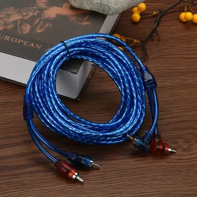 HiFi Car Modified RCA Audio Cable Copper Car Audio Power Amplifier Cable Automotive Electronics