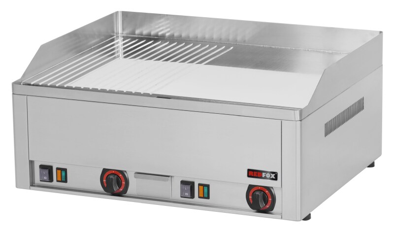 RM GASTRO Elektro-Grillplatte 2 Heizzonen Grillfläche glatt/gerillt Auftischgerät Image