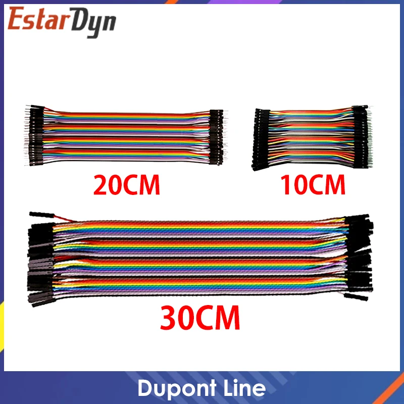 Dupont Line 10 cm/20 cm/30 cm Stecker auf Stecker + Buchse auf Stecker + Buchse auf Buchse Jumper Wire Dupont Kabel für Arduino DIY KIT Image
