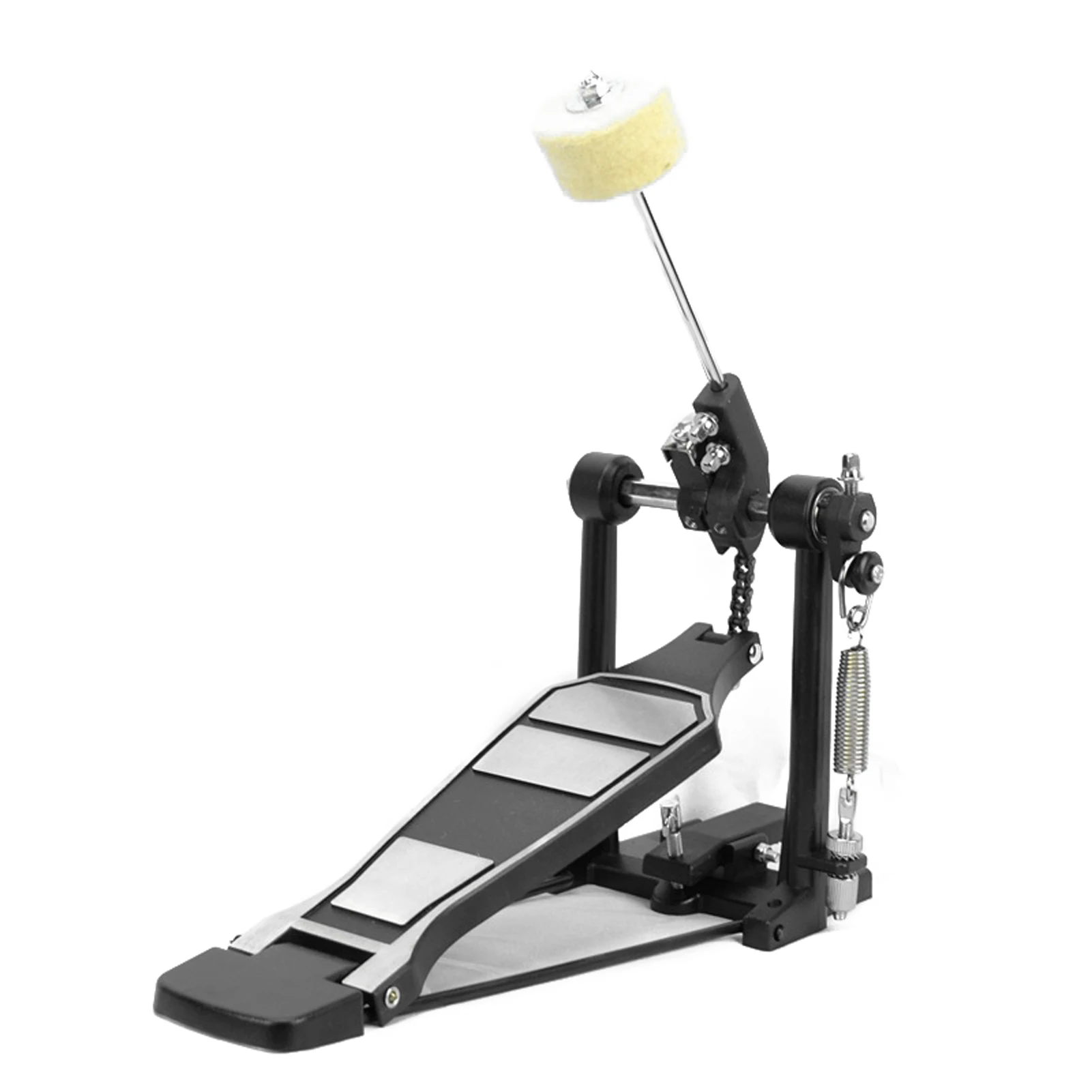 Trommel pedal mit Trommel wolle Schläger Aluminium legierung Singles Drum Pedal Drum Set Pedal Einzel pedal Image