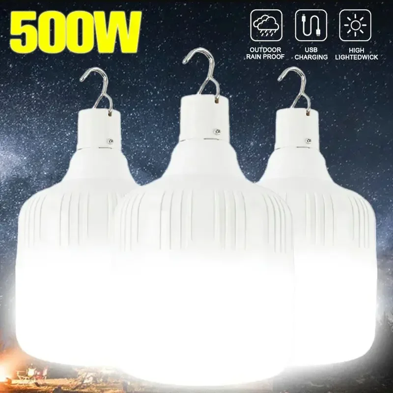 USB Aufladbare Camping Lichter Led Licht Laterne Tragbare Notfall Lampe Lampe High Power Zelte Lampe Taschenlampe Ausrüstung Glühbirne Image