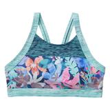 Athleta Swim | Athleta Girl Surf's Up Bikini Top Lara Floral Multi Xl/14 | Color: Blue/Pink | Size: Xlg