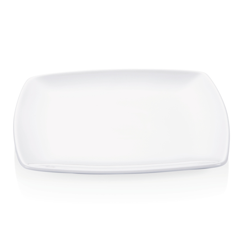 8x Flache Teller eckig 30 x 30 cm weiß, Porzellan Image