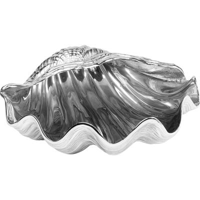 Schale Muschel aus Aluminium, silber