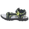 Sandale JACK WOLFSKIN "SEVEN SEAS 3 K", Gr. 28, blau (blau, lime), Synthetik, Textil, sportlich, Schuhe, mit Klettverschluss