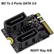 Scheda riser di espansione da M2 a NGFF 2 porte SATA 3.0 KEY A + E WIFI da M.2 a SSD SATA Adattatore