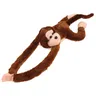 Decor peluche scimmia Gibbon anello per tende giocattoli peluche a forma di scimmia cravatta