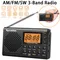 Radio AM/FM/SW a 3 bande Radio portatile multifunzionale con display a LED Ricevitore radio stereo