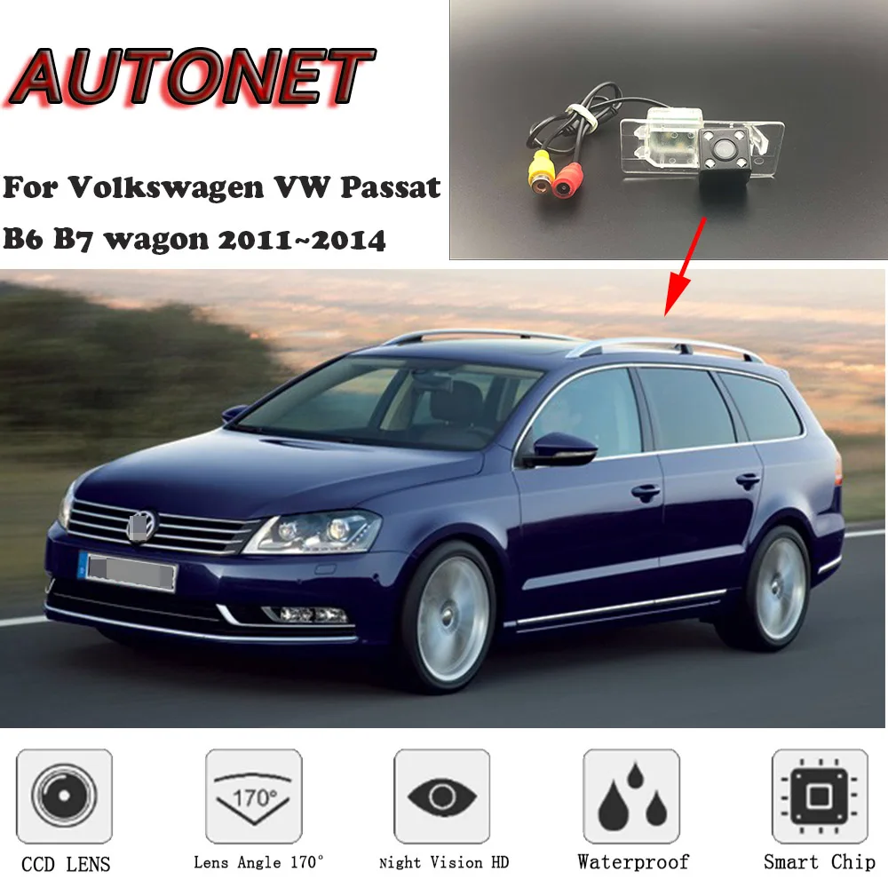 AUTONET Backup Rückansicht kamera Für Volkswagen VW Passat B6 B7 wagon 2011 2012 2013 2014 Nachtsicht kennzeichen kamera Image