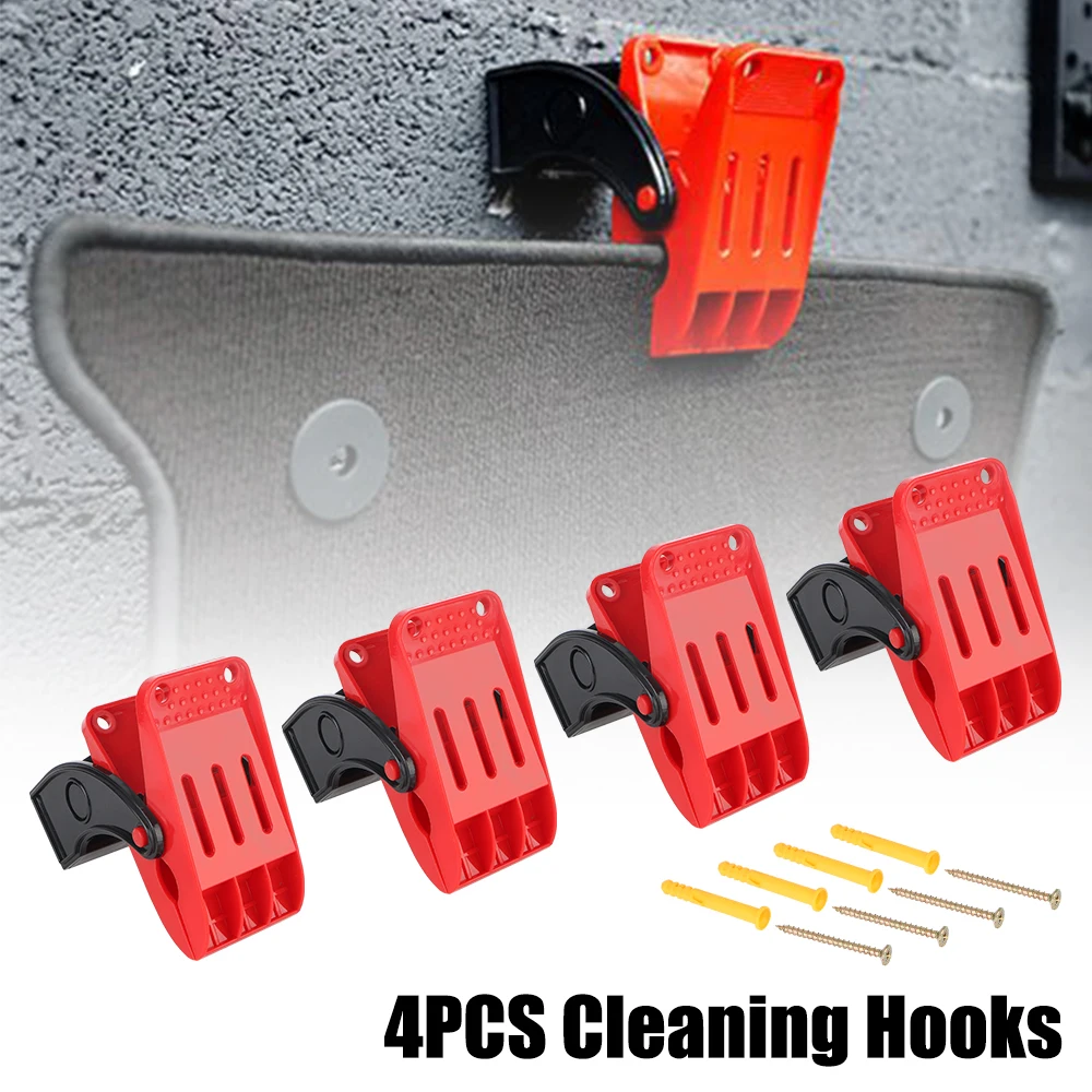 Teppich wasch klemme Reinigungs haken multifunktion ale Yoga matte Clip Werkzeuge Auto Reinigung Boden matte Clips Autozubehör 4St Image