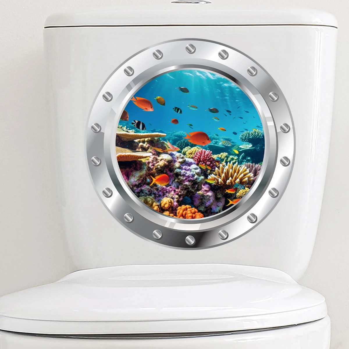 Aquarell süße Meerestier Möbelaufkleber für Wand, Badewanne, Waschmaschine, Dekoration für Schlafzimmer, Wohnzimmer, Wandtattoos