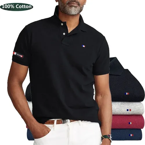 100% baumwolle Top Qualität Sommer Herren Polos Shirts Casual Kurzarm Polos Homme Mode Männlichen
