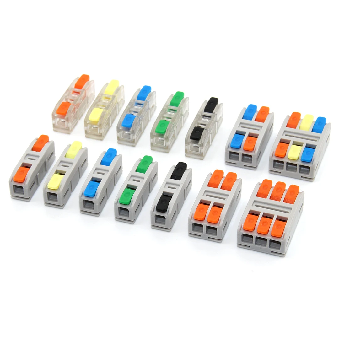 10PCS Schnelle Elektrische Draht Anschlüsse Universal Compact Splicing Terminal Blöcke Push-in Hause Kabel Anschlüsse Image