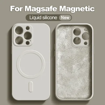 Mode Silikon Magnet hülle für For iPhone 15 14 13 12 11 Pro Max 15 Plus für For Magsafe Hüllen Wireless Charging Cover Zubehör