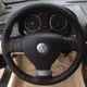 Per Volkswagen Golf 5 Mk5 Passat B6 Tiguan 2007 - 2011 coprivolante per auto in treccia accessori per auto in pelle microfibra