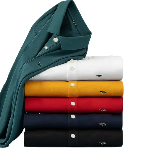 Polos hirt 100% Baumwolle Herren Sommer Kurzarm hochwertige männliche Business Casual Revers T-Shirt