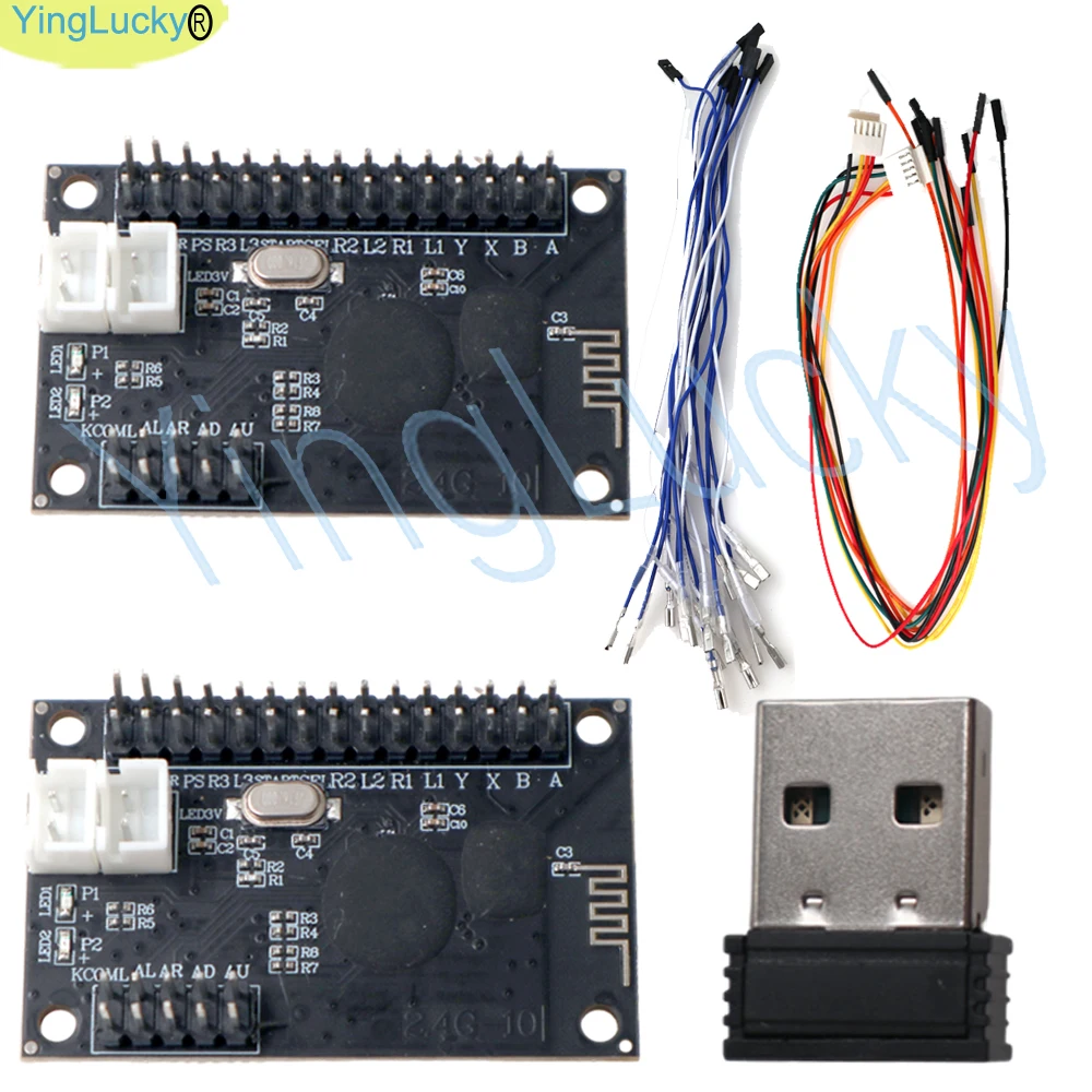 2-Player Wireless Bluetooth Zero Delay USB Encoder Arcade steuert PCB für Joystick PC PS3 PS2