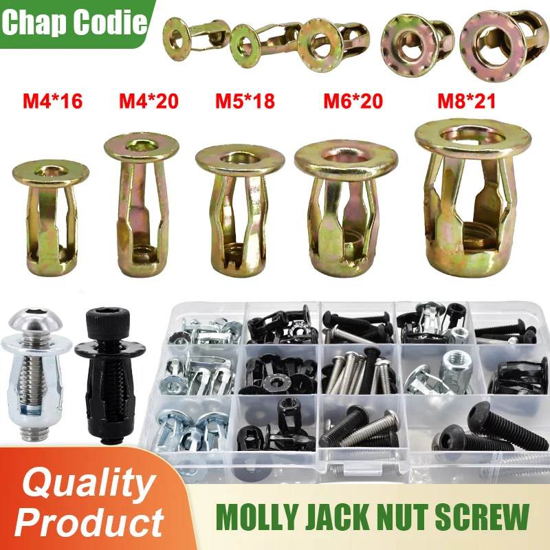 M4 M5 M6 M8 Molly Jack Mutter Blütenblatt Form Metall Niet Mutter Kennzeichen Fix Panel Clamp Lock Rivnut Innensechskant Schraube Bolzen Großhandel Image