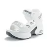 8cm neue Air Mesh atmungsaktive neue Damen Sandalen bequeme Schuhe Mode Sommer Fisch Zehen Plattform