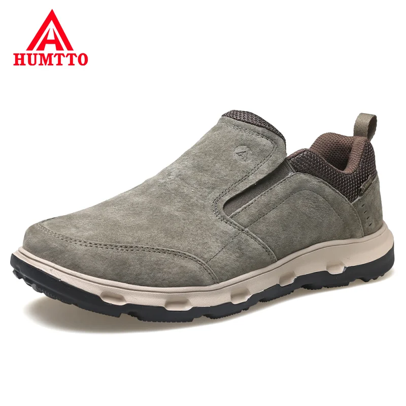 HUMTTO Leder Wandern Schuhe Camping Trekking Turnschuhe für Männer Wasserdicht Klettern Stiefel Männlich Outdoor Sicherheit Zu Fuß Herren Schuhe Image