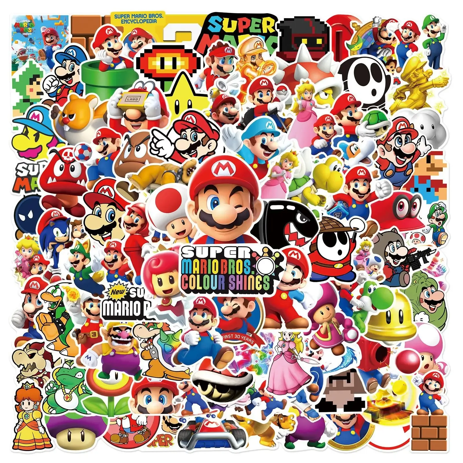 10/30/50/100pcs Cartoon Super Mario Spiel Aufkleber Laptop Notebook Skateboard Kühlschrank Telefon wasserdicht Aufkleber Aufkleber Kinderspiel zeug Image