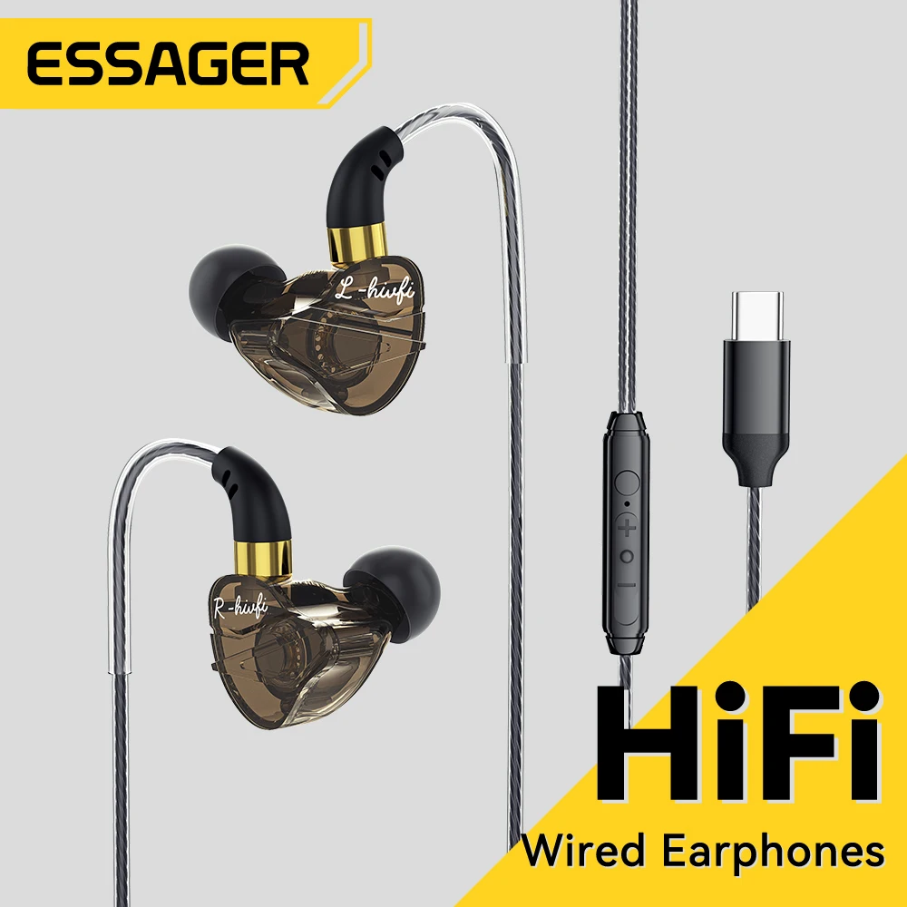 Essager 3,5 mm In-Ear-Kopfhörer mit Kabel und Mikrofon für Xiaomi Redmi Samsung Computer PC Tablets Smartphone Headset Kopfhörer