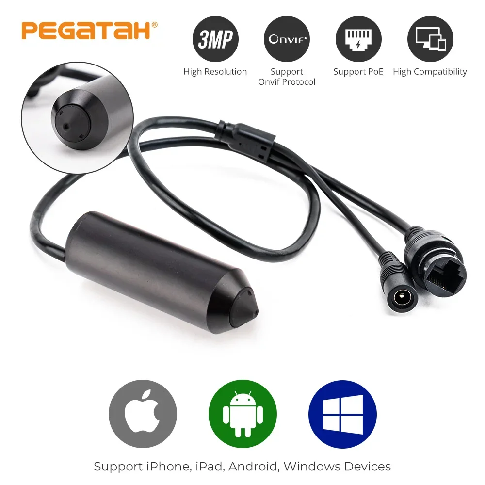 3/5MP Mini POE IP Kamera Videoüberwachung Netzwerkkamera mit POE Stift-Videorecorder Bewegungserkennungskamera mit Onvif Image