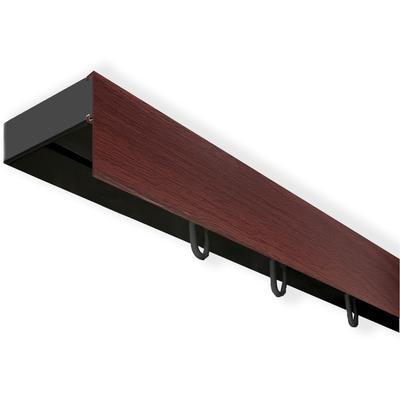 Gardinenschiene SN DECO GROUP "Vorhangschiene SH mit Blende" Gr. 11, rot (schwarz, mahagonifarben), L:510cm T:4,7cm, Kunststoff, Gardinenstangen Image