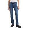 Straight-Jeans MARC O'POLO "aus Bio-Baumwolle-Mix", Damen, Gr. 25, Länge 32, blau (authentic mid blau wash), Obermaterial: 90% Baumwolle, 9% Polyester, 1% Elasthan, unifarben, casual, gerade normal, Jeans