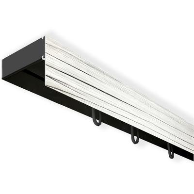 Gardinenschiene SN DECO GROUP "Vorhangschiene SH mit Blende" Gr. 9, schwarz (schwarz, eschefarben), L:450cm T:4,7cm, Kunststoff, Gardinenstangen Image