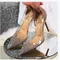 2024 Spring Office Ladies Sexy Pumps Woman PVC Transparent Thin High Heels Crystal Diamond Light Pointed Toe for Women's Shoes