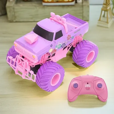 1/12 4WD Rc Car with Led Lights 2.4G Radio Remote Control Princess Car Buggy Off-Road Truck Girl Kid